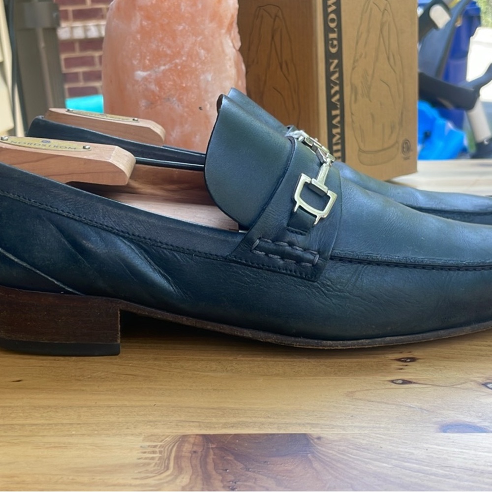 Gucci Black Leather Loafers Slip-On Classic